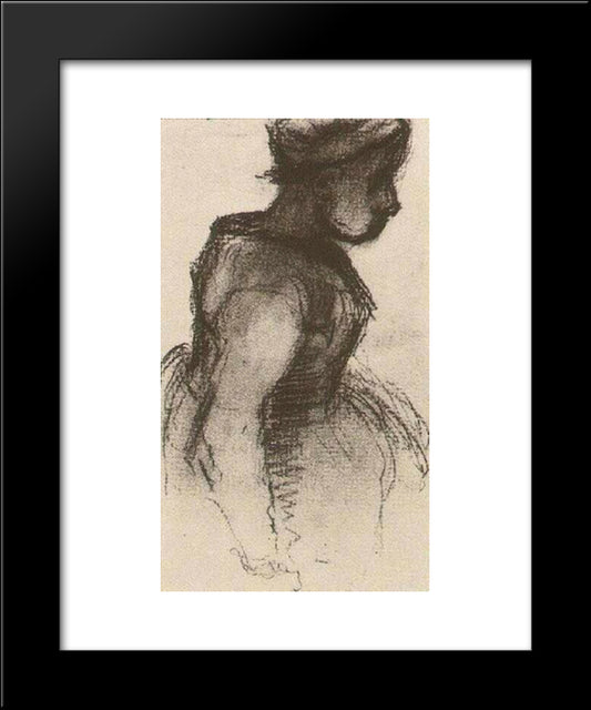 Peasant Girl, Half-Figure 20x24 Black Modern Wood Framed Art Print Poster by Van Gogh, Vincent