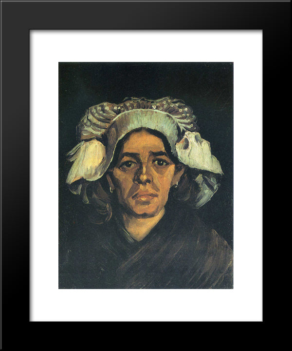 Peasant Woman, Portrait Of Gordina De Groot 20x24 Black Modern Wood Framed Art Print Poster by Van Gogh, Vincent