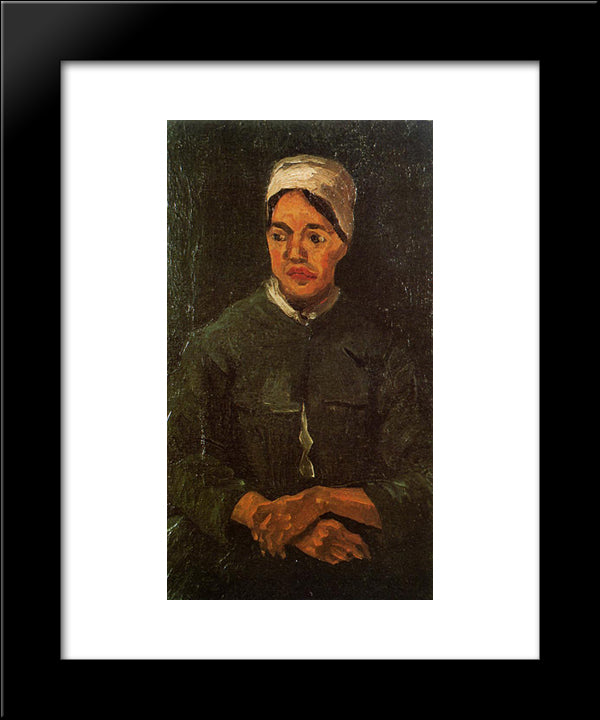 Peasant Woman, Seated 20x24 Black Modern Wood Framed Art Print Poster by Van Gogh, Vincent