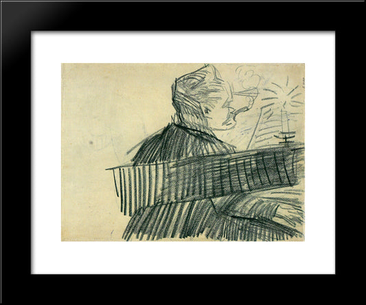 Pianist 20x24 Black Modern Wood Framed Art Print Poster by Van Gogh, Vincent