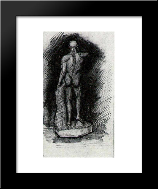 Plaster Statuette 20x24 Black Modern Wood Framed Art Print Poster by Van Gogh, Vincent