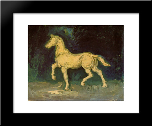 Plaster Statuette Of A Horse 20x24 Black Modern Wood Framed Art Print Poster by Van Gogh, Vincent