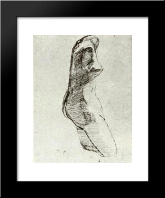 Plaster Torso Of A Woman, Seen From The Side 20x24 Black Modern Wood Framed Art Print Poster by Van Gogh, Vincent