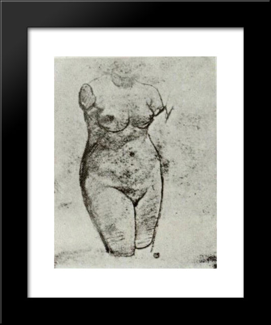 Plaster Torso Of A Woman 20x24 Black Modern Wood Framed Art Print Poster by Van Gogh, Vincent