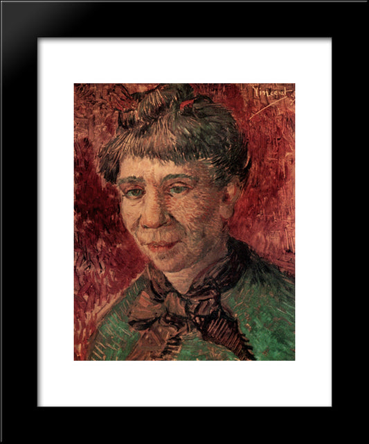 Portrait Of A Woman (Madame Tanguy) 20x24 Black Modern Wood Framed Art Print Poster by Van Gogh, Vincent