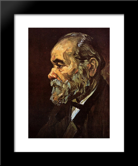 Portrait Of An Old Man With Beard 20x24 Black Modern Wood Framed Art Print Poster by Van Gogh, Vincent