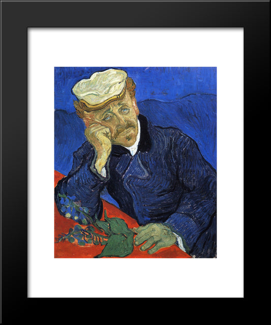 Portrait Of Doctor Gachet 20x24 Black Modern Wood Framed Art Print Poster by Van Gogh, Vincent