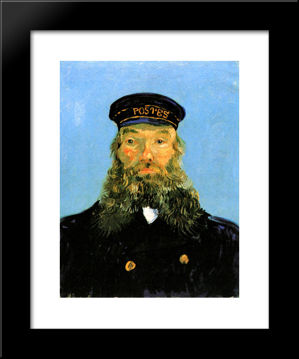 Portrait Of Postman Roulin 20x24 Black Modern Wood Framed Art Print Poster by Van Gogh, Vincent