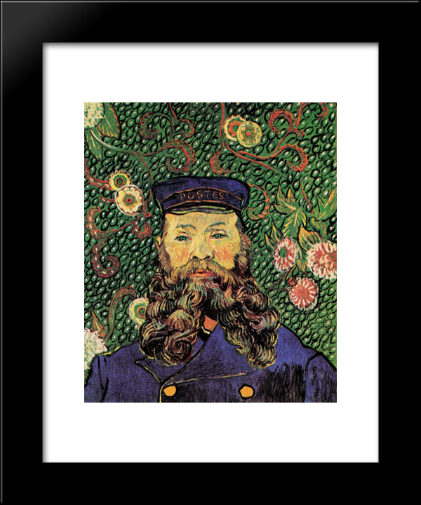 Portrait Of The Postman Joseph Roulin 20x24 Black Modern Wood Framed Art Print Poster by Van Gogh, Vincent