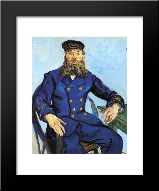 Postman Joseph Roulin 20x24 Black Modern Wood Framed Art Print Poster by Van Gogh, Vincent