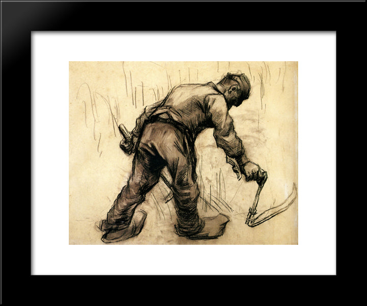 Reaper 20x24 Black Modern Wood Framed Art Print Poster by Van Gogh, Vincent