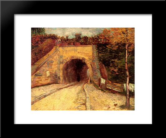 Roadway With Underpass The Viaduct 20x24 Black Modern Wood Framed Art Print Poster by Van Gogh, Vincent