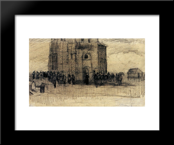 Sale Of Building Scrap 20x24 Black Modern Wood Framed Art Print Poster by Van Gogh, Vincent