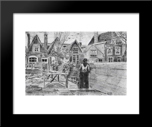 Sien'S Mother'S House 20x24 Black Modern Wood Framed Art Print Poster by Van Gogh, Vincent