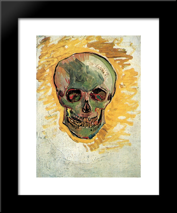 Skull 20x24 Black Modern Wood Framed Art Print Poster by Van Gogh, Vincent