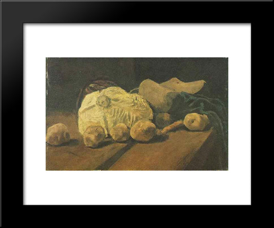 Still Life With Cabbage And Clogs 20x24 Black Modern Wood Framed Art Print Poster by Van Gogh, Vincent