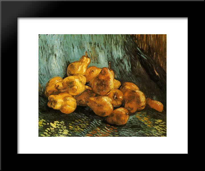 Still Life With Pears 20x24 Black Modern Wood Framed Art Print Poster by Van Gogh, Vincent