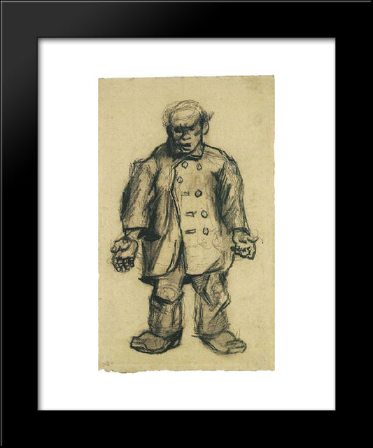 Stocky Man 20x24 Black Modern Wood Framed Art Print Poster by Van Gogh, Vincent