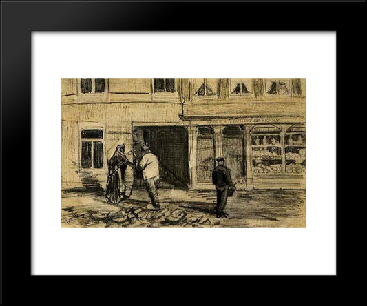 The Bakery In De Geest 20x24 Black Modern Wood Framed Art Print Poster by Van Gogh, Vincent