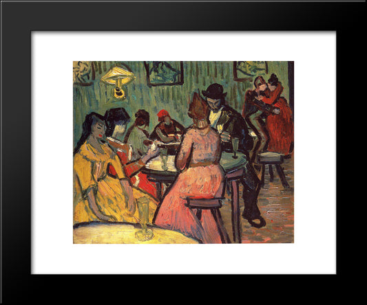 The Brothel 20x24 Black Modern Wood Framed Art Print Poster by Van Gogh, Vincent