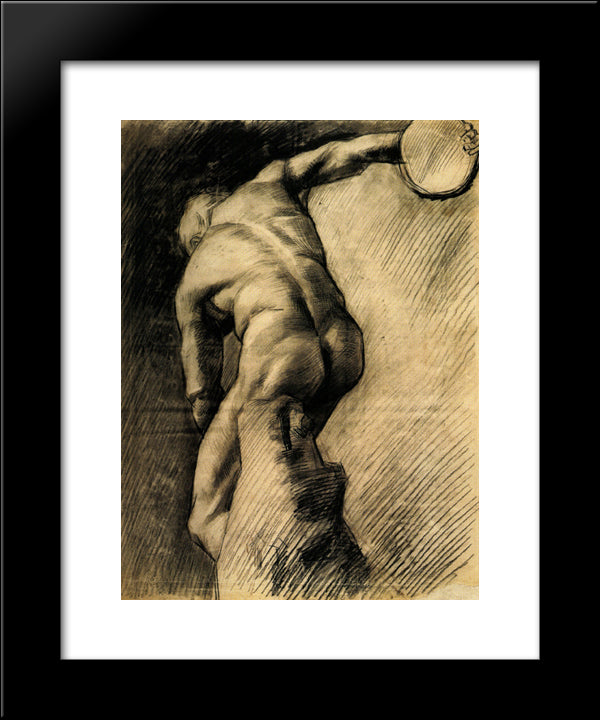 The Discus Thrower 20x24 Black Modern Wood Framed Art Print Poster by Van Gogh, Vincent