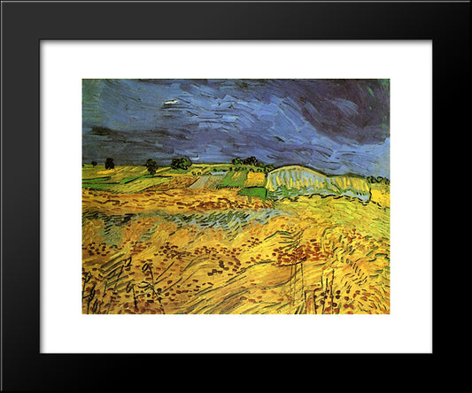 The Fields 20x24 Black Modern Wood Framed Art Print Poster by Van Gogh, Vincent