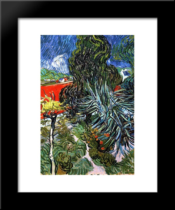 The Garden Of Doctor Gachet At Auvers-Sur-Oise 20x24 Black Modern Wood Framed Art Print Poster by Van Gogh, Vincent