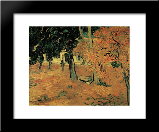 The Garden Of Saint-Paul Hospital 20x24 Black Modern Wood Framed Art Print Poster by Van Gogh, Vincent