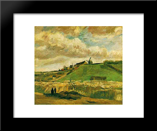 The Hill Of Montmartre With Quarry 20x24 Black Modern Wood Framed Art Print Poster by Van Gogh, Vincent