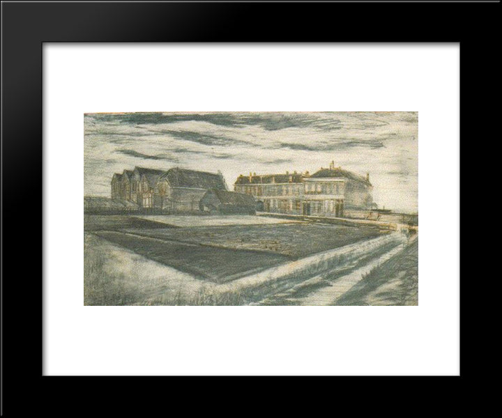 The Houses On Schenkweg Where Van Gogh Lived 20x24 Black Modern Wood Framed Art Print Poster by Van Gogh, Vincent