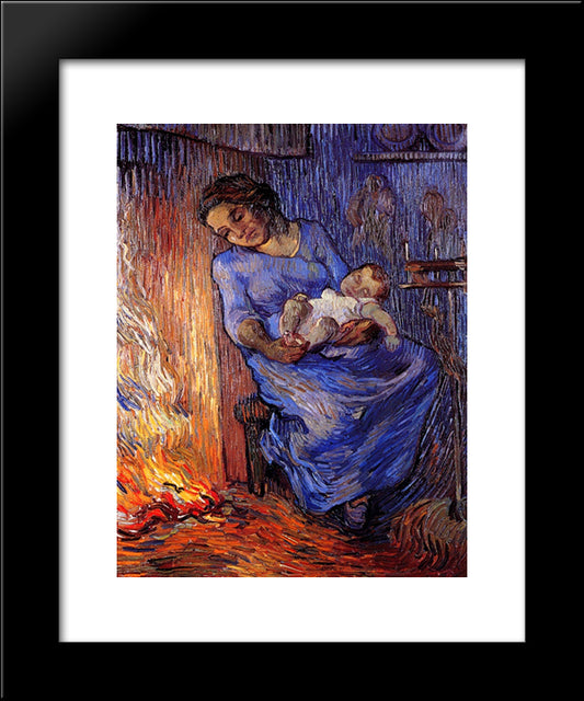 The Man Is At Sea (After Demont-Breton) 20x24 Black Modern Wood Framed Art Print Poster by Van Gogh, Vincent