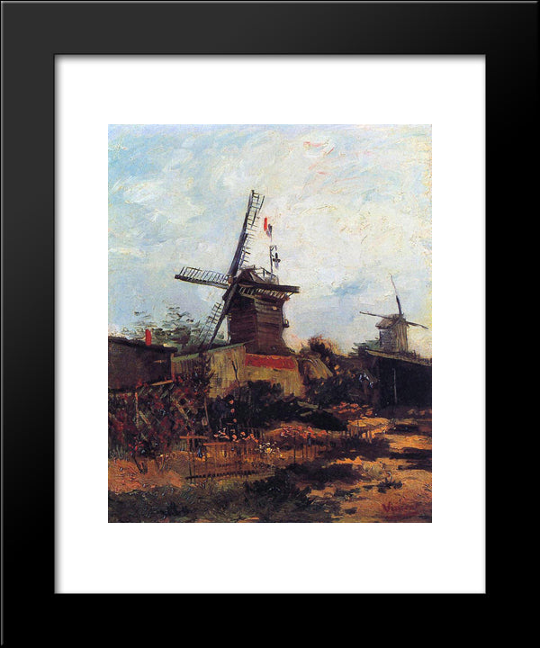 The Mill Of Blute End 20x24 Black Modern Wood Framed Art Print Poster by Van Gogh, Vincent