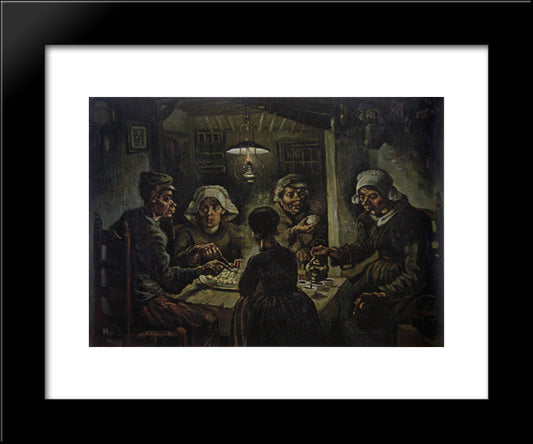 The Potato Eaters 20x24 Black Modern Wood Framed Art Print Poster by Van Gogh, Vincent