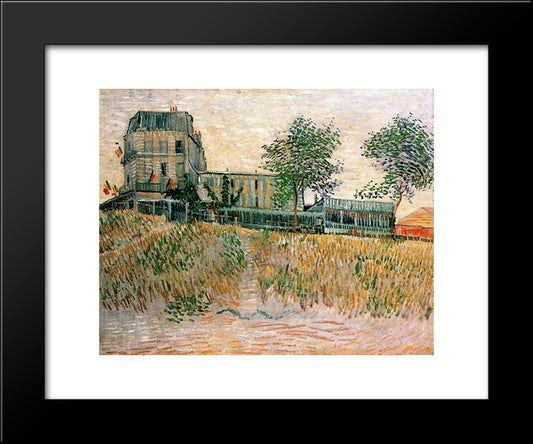 The Restaurant De La Sirene At Asnieres 20x24 Black Modern Wood Framed Art Print Poster by Van Gogh, Vincent