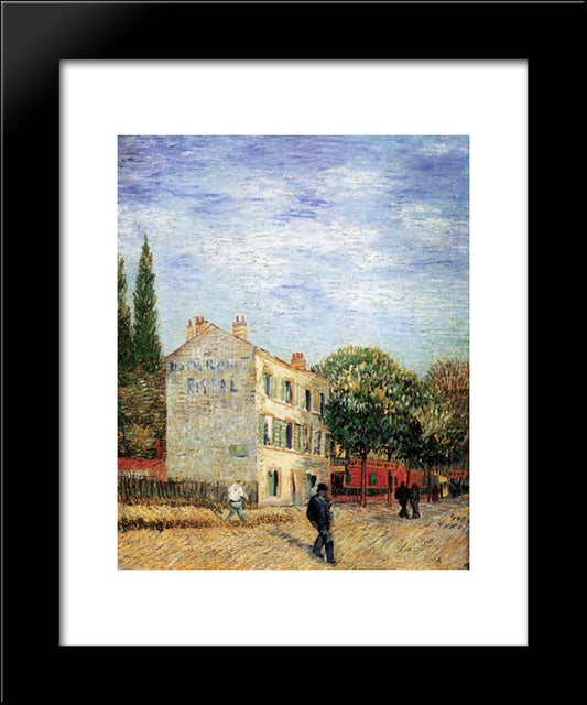 The Rispal Restaurant At Asnieres 20x24 Black Modern Wood Framed Art Print Poster by Van Gogh, Vincent