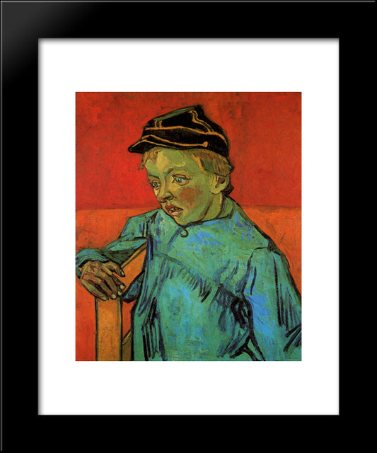 The Schoolboy (Camille Roulin) 20x24 Black Modern Wood Framed Art Print Poster by Van Gogh, Vincent