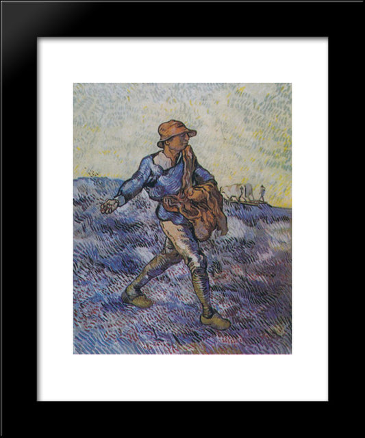 The Sower (After Millet) 20x24 Black Modern Wood Framed Art Print Poster by Van Gogh, Vincent