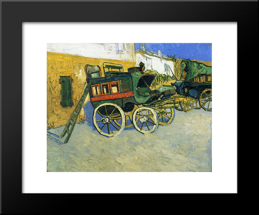 The Tarascon Diligence 20x24 Black Modern Wood Framed Art Print Poster by Van Gogh, Vincent