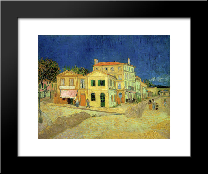 The Yellow House 20x24 Black Modern Wood Framed Art Print Poster by Van Gogh, Vincent