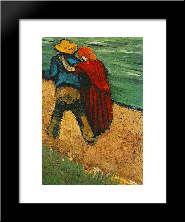 Two Lovers, Arles (Fragment) 20x24 Black Modern Wood Framed Art Print Poster by Van Gogh, Vincent