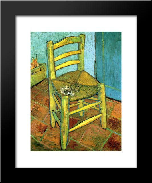 Van Gogh'S Chair 20x24 Black Modern Wood Framed Art Print Poster by Van Gogh, Vincent