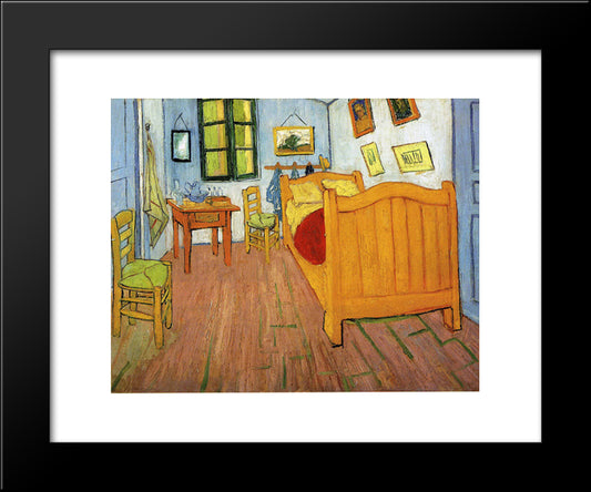 Vincent'S Bedroom In Arles 20x24 Black Modern Wood Framed Art Print Poster by Van Gogh, Vincent