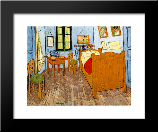 Vincent'S Bedroom In Arles 20x24 Black Modern Wood Framed Art Print Poster by Van Gogh, Vincent