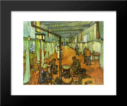 Ward In The Hospital At Arles 20x24 Black Modern Wood Framed Art Print Poster by Van Gogh, Vincent