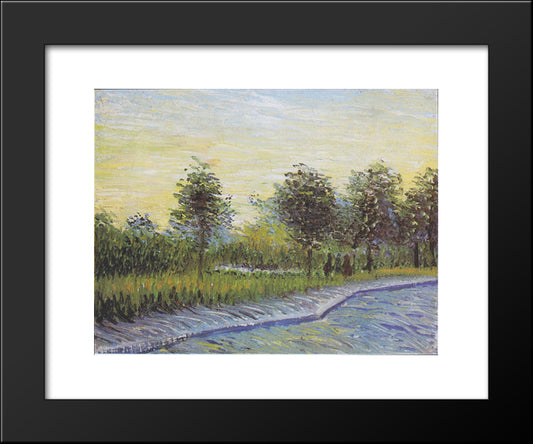 Way In The Voyer D'Argenson Park In Asnieres 20x24 Black Modern Wood Framed Art Print Poster by Van Gogh, Vincent