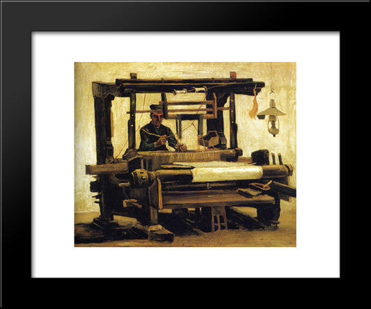 Weaver, Seen From The Front 20x24 Black Modern Wood Framed Art Print Poster by Van Gogh, Vincent