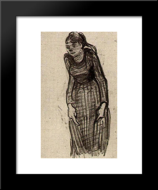 Woman Standing 20x24 Black Modern Wood Framed Art Print Poster by Van Gogh, Vincent