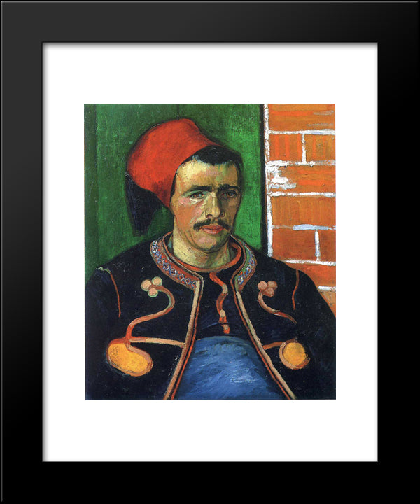 Zouave 20x24 Black Modern Wood Framed Art Print Poster by Van Gogh, Vincent