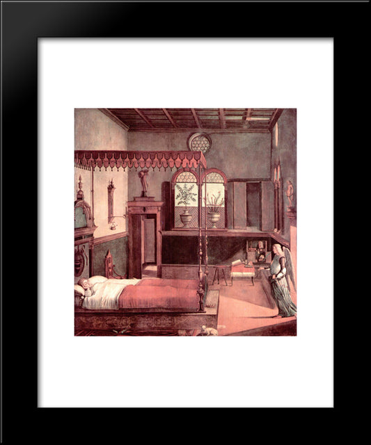 Dream Of St.Ursula 20x24 Black Modern Wood Framed Art Print Poster by Carpaccio, Vittore