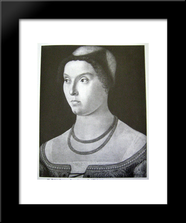 Portrait Of A Lady 20x24 Black Modern Wood Framed Art Print Poster by Carpaccio, Vittore